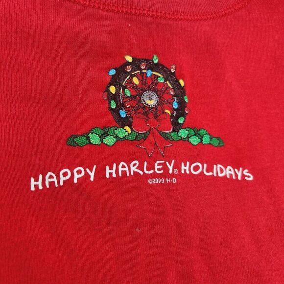 Kids Harley Davidson Christmas Motorcycle Biker Core Mob Wife Punk Holiday Event - Picture 2 of 8